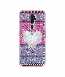 Amazon Brand - Solimo Designer Stone Heart UV Printed Soft Back Case Mobile Cover for Oppo A5 (2020)