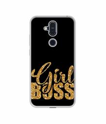 Amazon Brand - Solimo Designer Sparkle Girl Boss UV Printed Soft Back Case Mobile Cover for Nokia 8.1