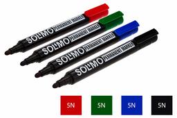 Amazon Brand - Solimo Permanent Marker Set (20 pieces, Black-5, Blue-5, Red-5, Green-5