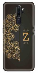 Amazon Brand - Solimo Designer Black Pattern Alphabet-Z 3D Printed Hard Back Case Mobile Cover for Oppo A9 (2020)