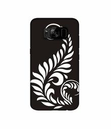 Amazon Brand - Solimo Designer Simple White Rangoli 3D Printed Hard Back Case Mobile Cover for Samsung Galaxy S8 Plus