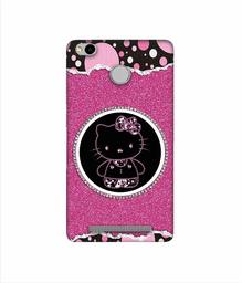 Amazon Brand - Solimo Designer Kitty with Glitter 3D Printed Hard Back Case Mobile Cover for Xiaomi Redmi 3S Prime