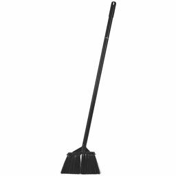 AmazonCommercial Short Lobby Angle Broom, Black - 2-pack