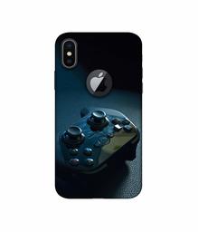 Amazon Brand - Solimo Designer Game Remote 3D Printed Hard Back Case Mobile Cover for Apple iPhone X (Logo Cut)