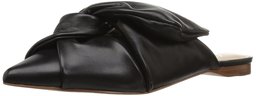 Amazon Brand - The Fix Women's Esmeralda Bow Slide Pointed Toe Flat, Black, 6.5 B US