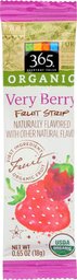 365 Everyday Value, Organic Fruit Strip, Very Berry, 0.65 oz