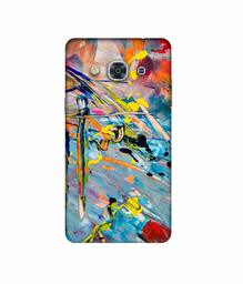 Amazon Brand - Solimo Designer Paint Texture 3D Printed Hard Back Case Mobile Cover for Samsung Galaxy J3 Pro