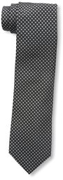 Franklin Tailored Men's Dot Silk Tie, Black