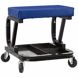 AmazonBasics Rolling Creeper, Garage/Shop Seat with 300 lb Capacity - Blue (Renewed)