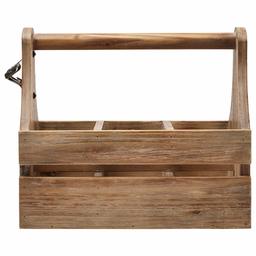 Stone & Beam Modern Rustic Farmhouse Wood Wine Bottle Rack Caddy - 8 x 13 x 11 Inch, Brown (Renewed)