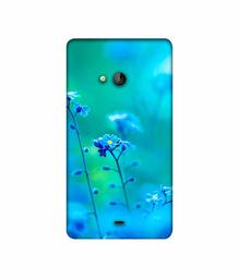 Amazon Brand - Solimo Designer Blue Flower 3D Printed Hard Back Case Mobile Cover for Microsoft Lumia 540