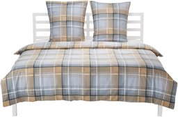 AmazonBasics hafif Fanila yorgan seti, Red Check, Grey Checks, 220 x 240 cm & 2 Kissenbezüge 65 x 65 cm