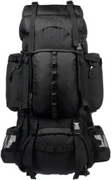 AmazonBasics Internal Frame Hiking Camping Rucksack Backpack with Rainfly - 18 x 8 x 37 Inches, 75 Liters, Black