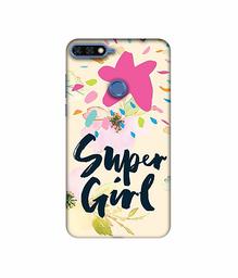 Amazon Brand - Solimo Designer Super Girl 3D Printed Hard Back Case Mobile Cover for Huawei Honor 7A