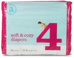 Amazon Elements Soft & Cozy Diapers, Size 4, 40 Count