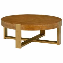 Amazon Brand – Stone & Beam Ryder Industrial Round Coffee Table, 43.3