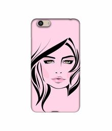 Amazon Brand - Solimo Designer Pink Lady Pattern 3D Printed Hard Back Case Mobile Cover for Vivo Y53