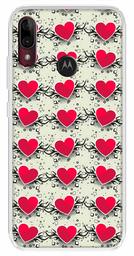 Amazon Brand - Solimo Designer Multicolor Red Heart Design Printed Soft Back Case Mobile Cover for Motorola Moto E6s / Motorola Moto E6 Plus