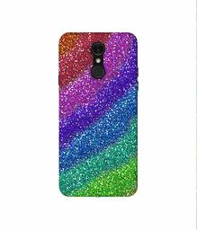 Amazon Brand - Solimo Designer Multicolor Sparkle 3D Printed Hard Back Case Mobile Cover for LG Q7