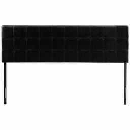 AmazonBasics Modern Tufted Vinyl Upholstered Headboard - King, Black