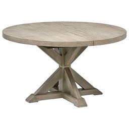 Amazon Brand – Stone & Beam Creston Modern Expandable Wood Dining Kitchen Table, Round, 72