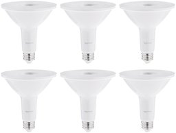 AmazonBasics 90 Watt Equivalent, Bright White, Non-Dimmable, PAR38 LED Light Bulb | 6-Pack