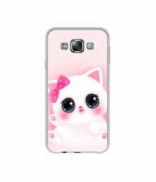 Amazon Brand - Solimo Designer Babby Kitty UV Printed Soft Back Case Mobile Cover for Samsung Galaxy E5