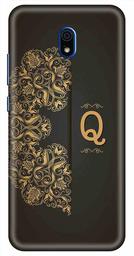 Amazon Brand - Solimo Designer Black Pattern Alphabet-Q 3D Printed Hard Back Case Mobile Cover for Xiaomi Redmi 8A