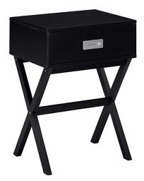 Amazon Brand – Ravenna Home Priscilla Modern X-Frame End Table Nightstand, 18.9