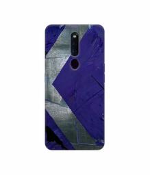 Amazon Brand - Solimo Designer Purple and Gray Texture 3D Printed Hard Back Case Mobile Cover for Oppo F11 Pro