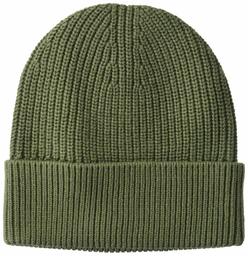 Goodthreads Men's Soft Cotton Washed Beanie, Solid Olive, one Size