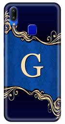 Amazon Brand - Solimo Designer Blue Pattern Alphabet-G 3D Printed Hard Back Case Mobile Cover for Vivo Y93