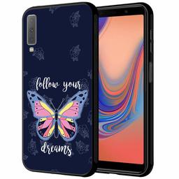 Amazon Brand - Solimo Designer Butterfly Printed Hard Back Case Mobile Cover for Samsung Galaxy A7 (2018) (D243)