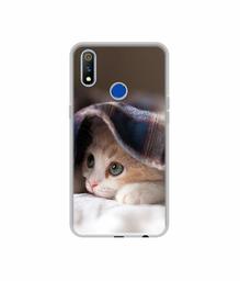 Amazon Brand - Solimo Designer Sleepy Kitten UV Printed Soft Back Case Mobile Cover for Realme 3 Pro