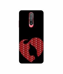 Amazon Brand - Solimo Designer Heart Shape Lady with Glitter 3D Printed Hard Back Case Mobile Cover for Poco X2 / Mi Redmi K30