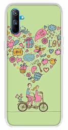 Amazon Brand - Solimo Designer Multicolor Happy Love Green Pattern Printed Soft Back Case Mobile Cover for Realme C3