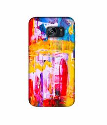 Amazon Brand - Solimo Designer Multicolor Canvas Paint 3D Printed Hard Back Case Mobile Cover for Samsung Galaxy S7 Edge