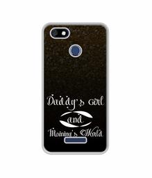 Amazon Brand - Solimo Designer Daddy's Girl and Mummy World UV Printed Soft Back Case Mobile Cover for Panasonic Eluga A4