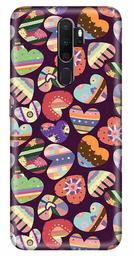 Amazon Brand - Solimo Designer Heart Pattern Design 3D Printed Hard Back Case Mobile Cover for Oppo A5 (2020)