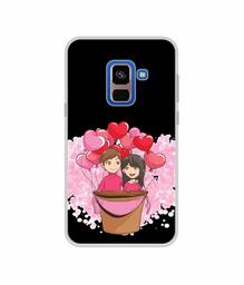 Amazon Brand - Solimo Designer Boy and Girl UV Printed Soft Back Case Mobile Cover for Samsung Galaxy A8 Plus (2018)