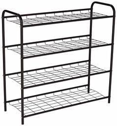 Amazon Brand - Solimo 4 Step Steel Foldable Shoe Rack