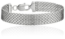 Sterling Silver 12mm Italian Mesh Bracelet