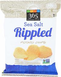 365 EVERYDAY VALUE Rippled Sea Salt Snack Potato Chips, 1.5 OZ