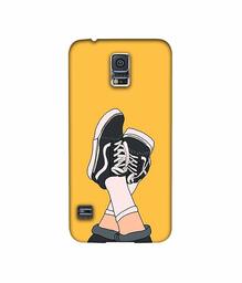 Amazon Brand - Solimo Designer Boy Shoes Pattern 3D Printed Hard Back Case Mobile Cover for Samsung Galaxy S5 i9600