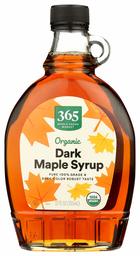 365 by Whole Foods Market, Organic Pure 100% Grade A Maple Syrup, Dark Color Robust Taste, 12 Fl Oz