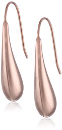 Amazon Collection14k Rose Gold Plated Sterling Silver Teardrop Earrings