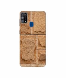 Amazon Brand - Solimo Designer Masted Color Marble 3D Printed Hard Back Case Mobile Cover for Samsung Galaxy M31