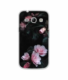 Amazon Brand - Solimo Designer Dark Flowers Photography UV Printed Soft Back Case Mobile Cover for Samsung Galaxy J1