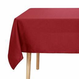 UMI. Essentials Nappe Rectangulaire Polyester Effet Lin Nappe de Salon pour la Table Impermeable 130x280cm Rouge