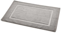 AmazonBasics Banded Bathroom Bath Rug Mat - 20 x 31 Inch, Grey